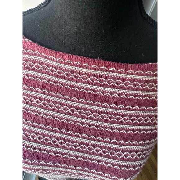 J.Jill Women’s Red & White Embroidered Long Sleeve Cotton Blend Top XL - Picture 2 of 7